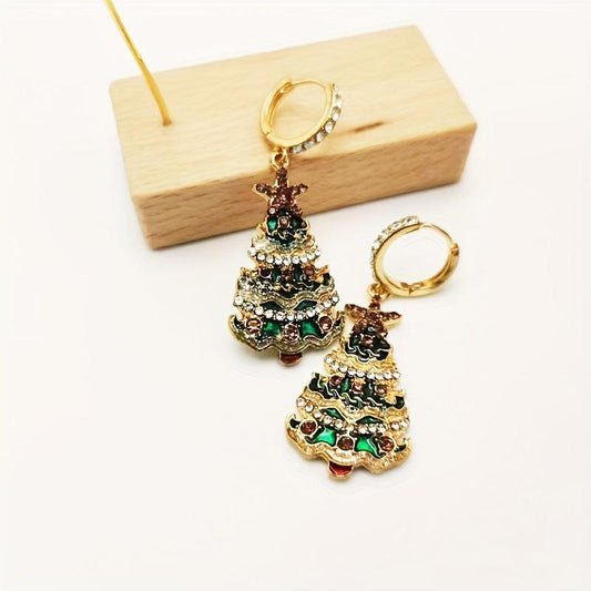 Festive Christmas Tree Earrings