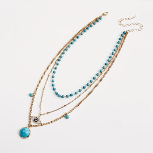 Turquoise Pendant Necklace Party Favors Girls Women