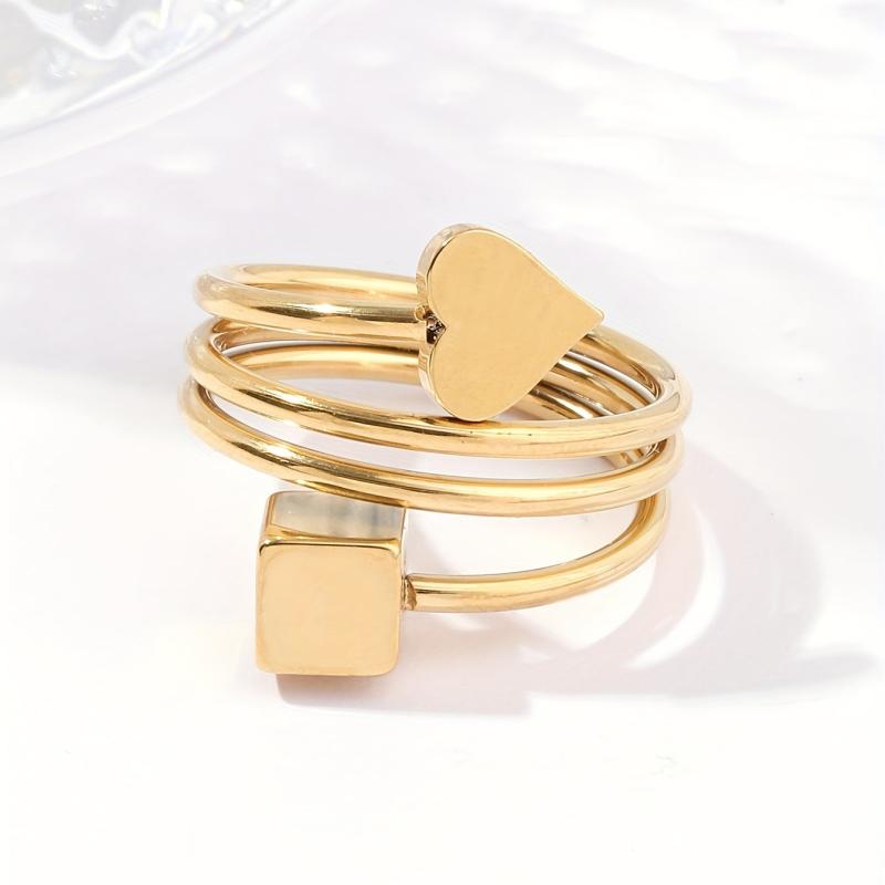 Women's Stainless Steel Adjustable Ring for Spring Outfits