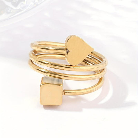 Women's Stainless Steel Adjustable Ring for Spring Outfits