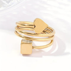 Women's Stainless Steel Adjustable Ring for Spring Outfits