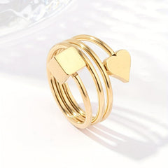 Women's Stainless Steel Adjustable Ring for Spring Outfits