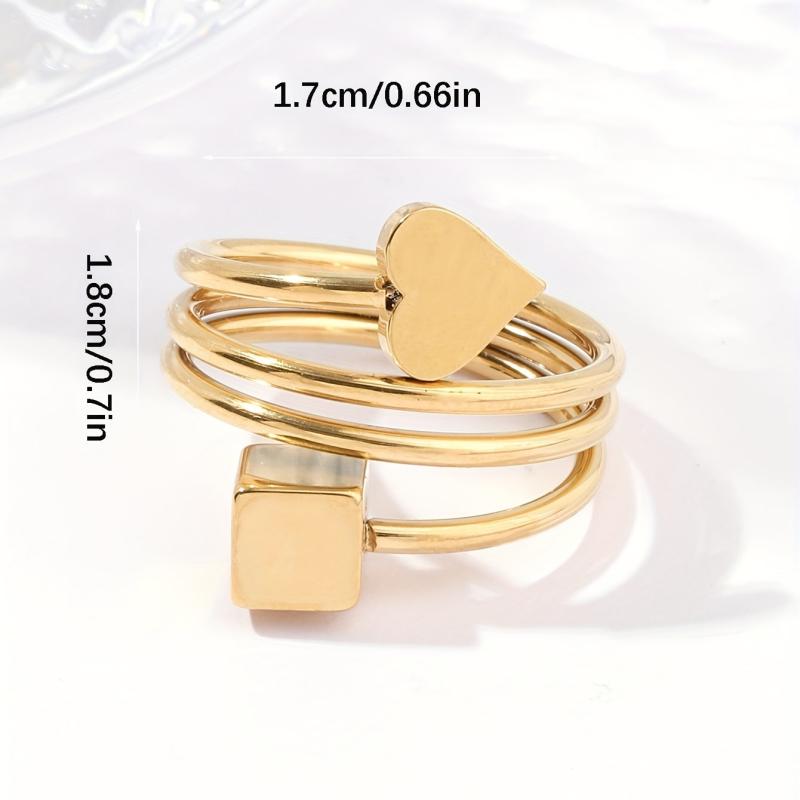 Women's Stainless Steel Adjustable Ring for Spring Outfits