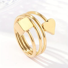 Women's Stainless Steel Adjustable Ring for Spring Outfits