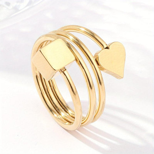 Women's Stainless Steel Adjustable Ring for Spring Outfits