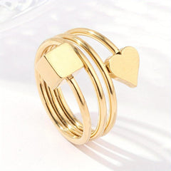 Women's Stainless Steel Adjustable Ring for Spring Outfits