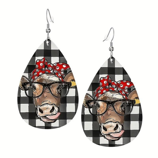 Farm Animal Teardrop Earrings for Kids - Water Drop Earrings