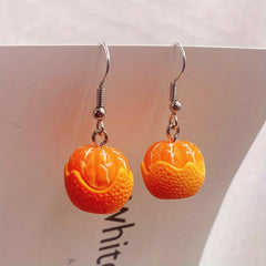 Orange Fruit Earrings for a Creative Look