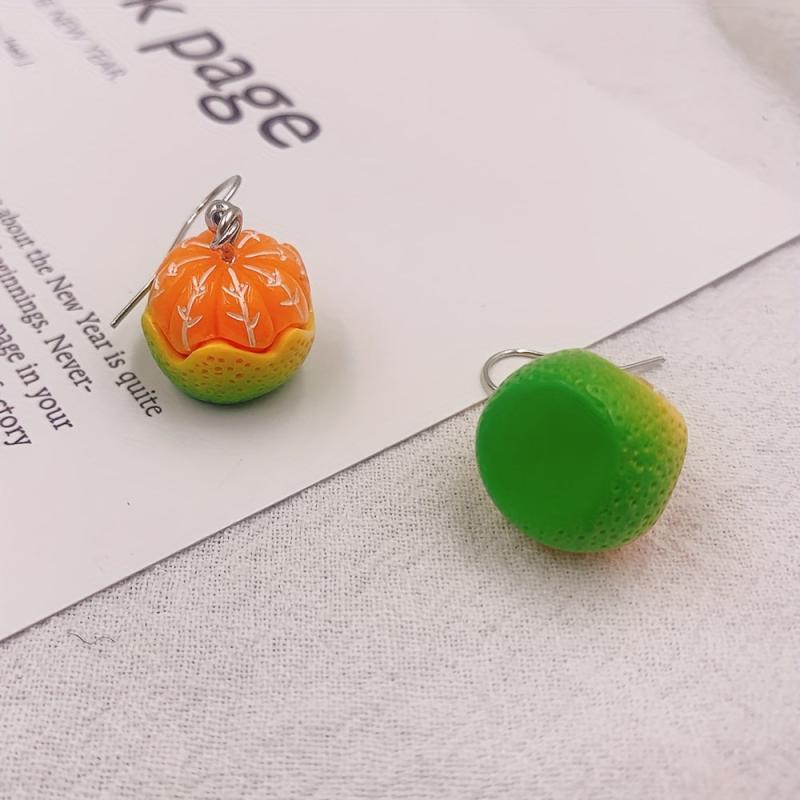 Orange Fruit Earrings for a Creative Look