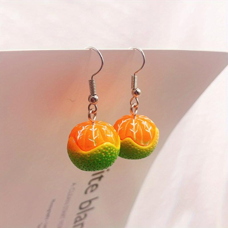 Orange Fruit Earrings for a Creative Look