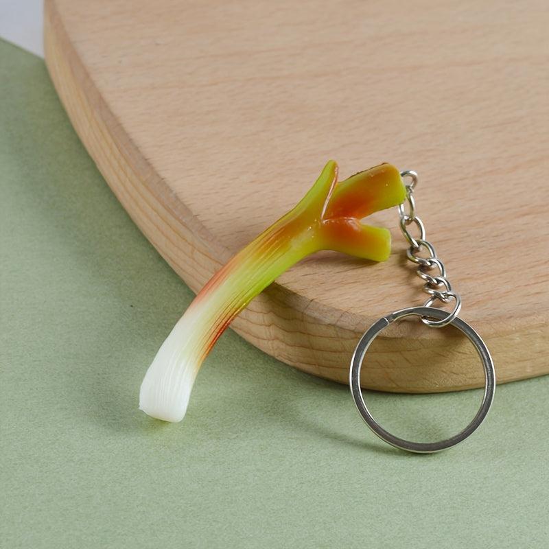 Simulated Mini Green Onion Pendant Funny Vegetable Model Pendant