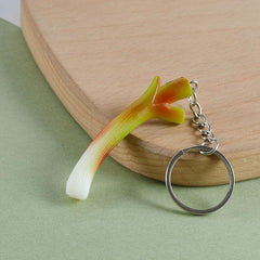 Simulated Mini Green Onion Pendant Funny Vegetable Model Pendant