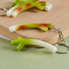 Simulated Mini Green Onion Pendant Funny Vegetable Model Pendant