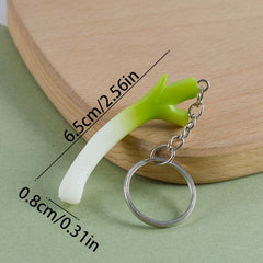 Simulated Mini Green Onion Pendant Funny Vegetable Model Pendant