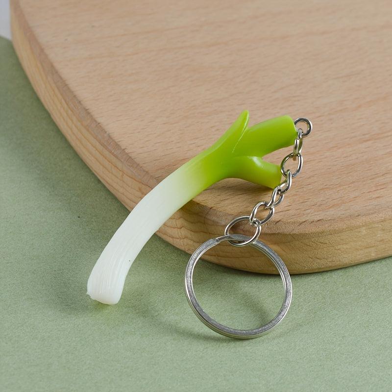 Simulated Mini Green Onion Pendant Funny Vegetable Model Pendant