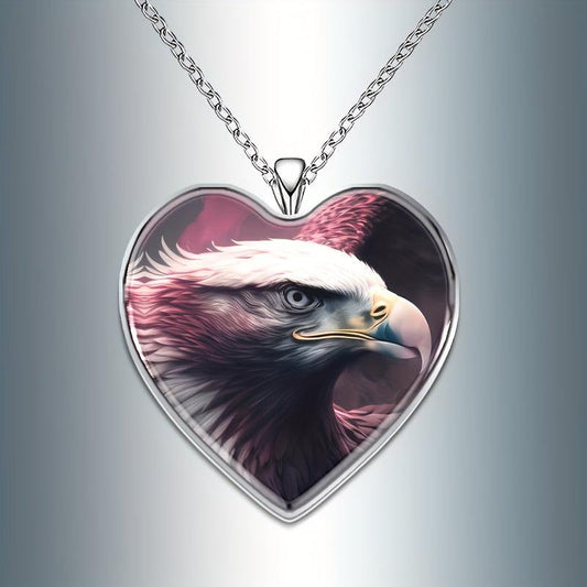 Heart shaped Eagle Necklace - Family Anniversary Christmas Gift