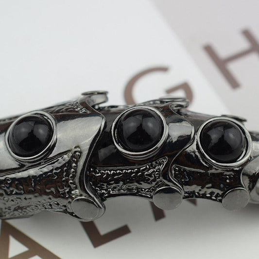 Vintage Punk Skeleton Finger Ring Dragon Claw Knuckle Armor