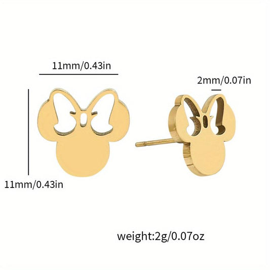 Butterfly Earrings Personality Small Stainless Steel Earrings