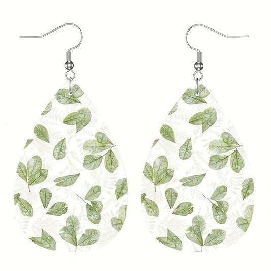 Leaf Leather Earrings Everyday Wear Accessories Halloween Christmas Gift