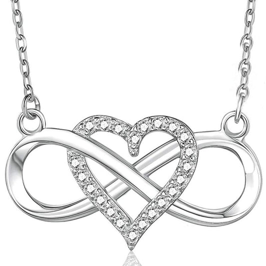 Infinity Heart Pendant Necklace for Men - Holiday Birthday Gift