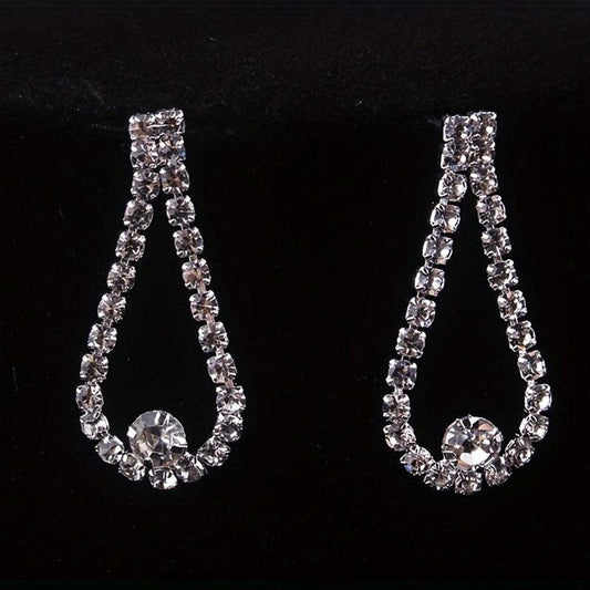 Rhinestone Tassel Pendant Necklace for Bridal Jewelry