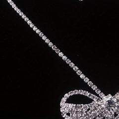 Rhinestone Tassel Pendant Necklace for Bridal Jewelry