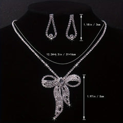 Rhinestone Tassel Pendant Necklace for Bridal Jewelry