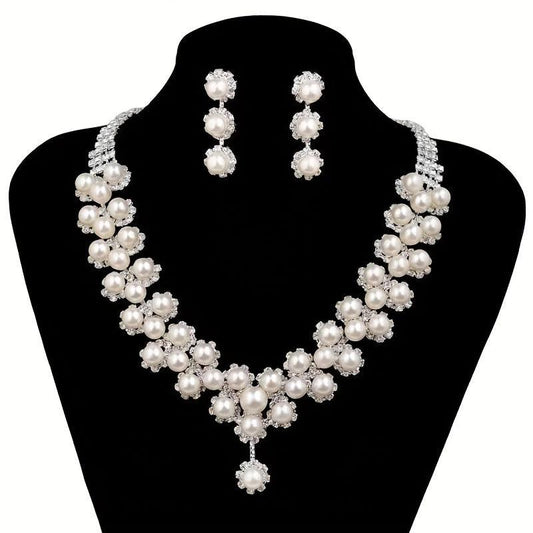 Sparkling Rhinestone Bridal Jewelry Set