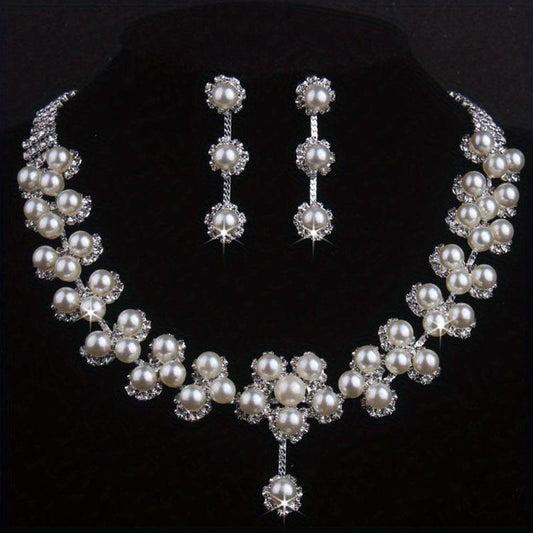 Sparkling Rhinestone Bridal Jewelry Set