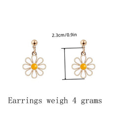 Daisy Chrysanthemum Earrings Sweet Women Girls