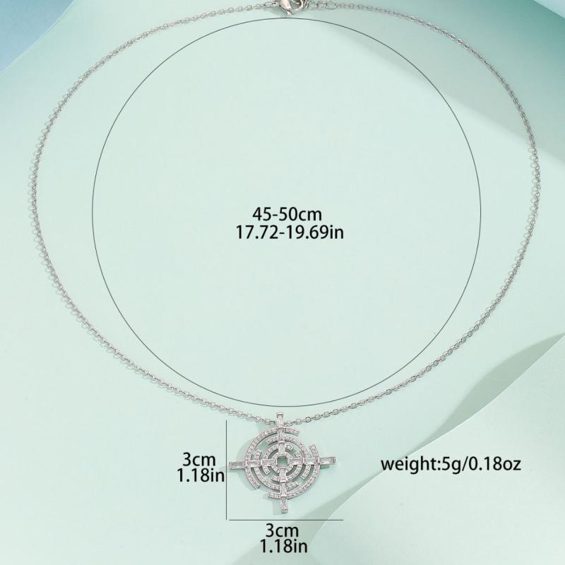 Geometric High-End Necklace for Evening Party