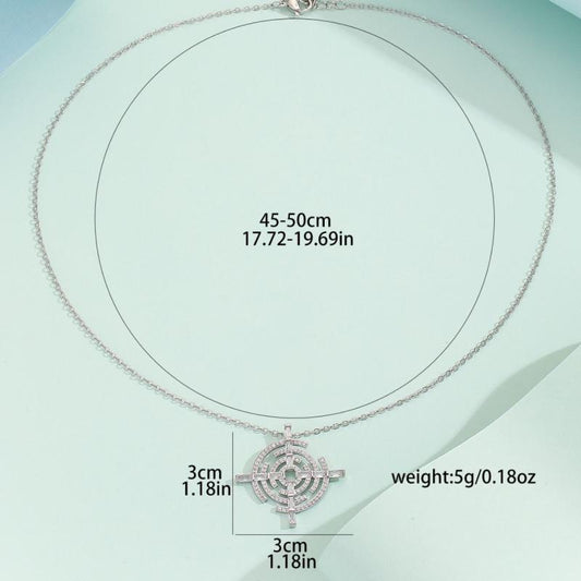 Geometric High-End Necklace for Evening Party