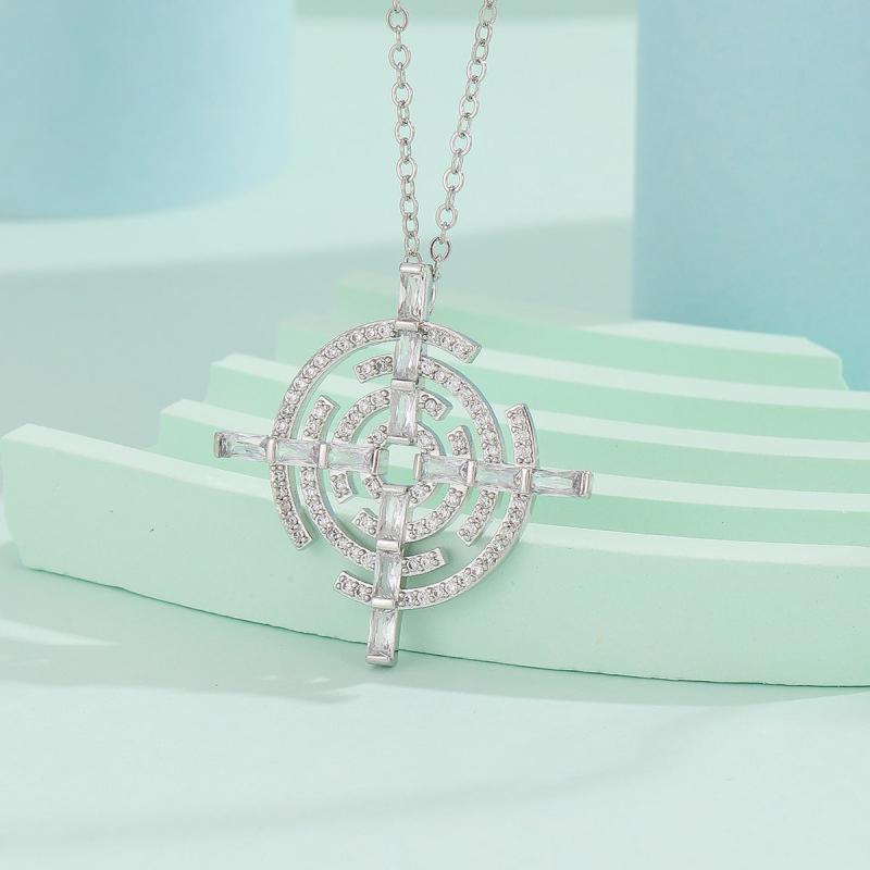 Geometric High-End Necklace for Evening Party