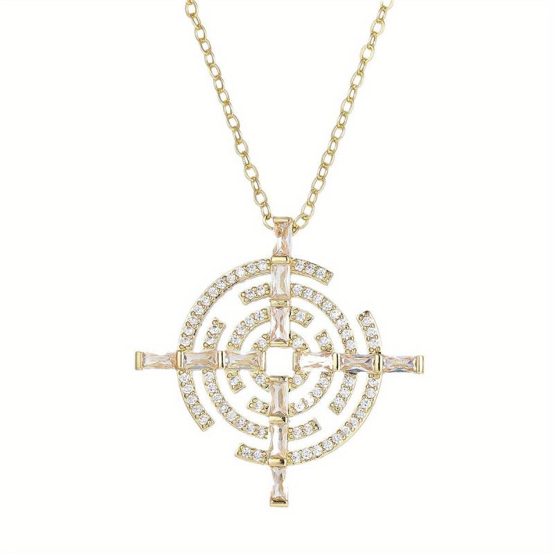 Geometric High-End Necklace for Evening Party