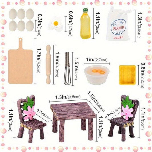 12 Dollhouse Christmas Kitchen Food Play Accessories Set