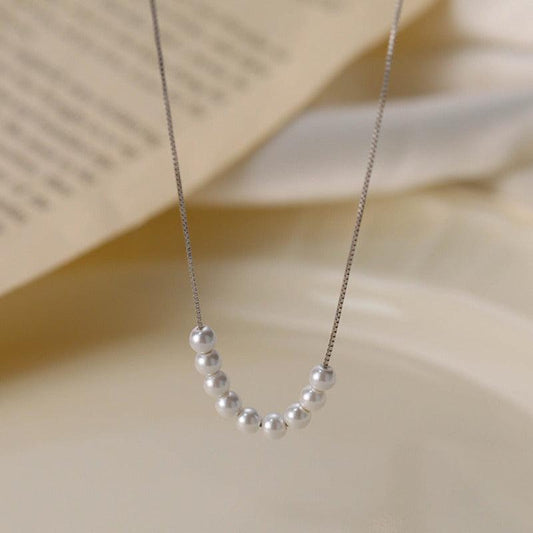 Faux Pearl Necklace Clavicle Chain Jewelry