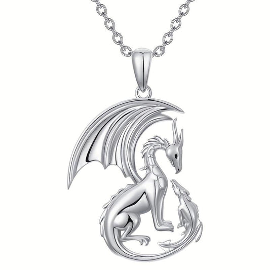 Parent Child Dragon Pendant Necklace Mother's Gift