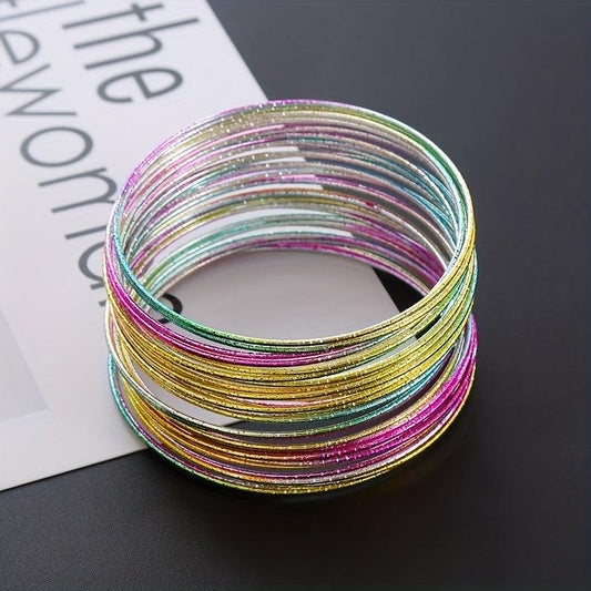 Bohemian Style Stackable Bracelets: Hip Hop Accessories For Women