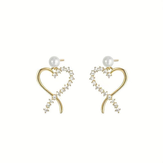 Heart Shaped Earrings Ladies Retro Earrings