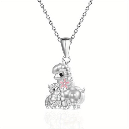 Parent-Child Alpaca Pendant Necklace For Women Cartoon Animal Jewelry