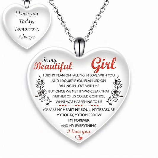 Crystal Pendant Alphabet Necklace English Birthday Gift