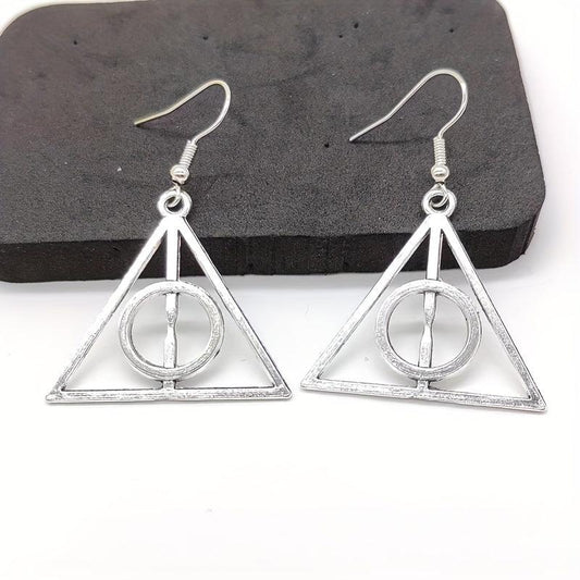 Cartoon Metal Triangle Earrings - Boys & Girls