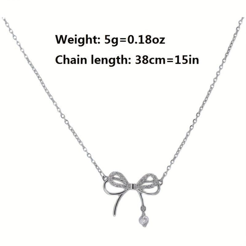 Butterfly Bow Necklace Female Sense And Versatile Clavicle Chain
