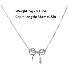Butterfly Bow Necklace Female Sense And Versatile Clavicle Chain