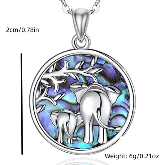 2pcs Elephant Pendant Necklace To My Daughter Granddaughter Good Luck