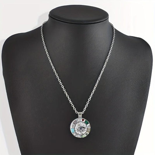 Round Eyes Crystal Bead Pendant Necklace Gift for Wedding Anniversary