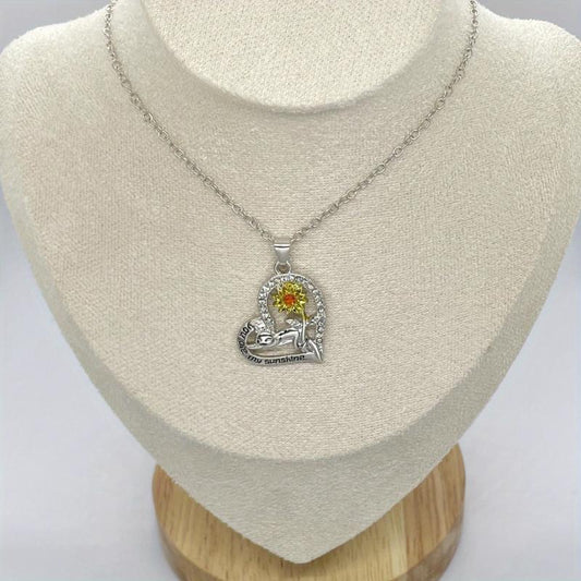 Heart Ladybug Pendant Necklace Animal Jewelry Birthday Gift