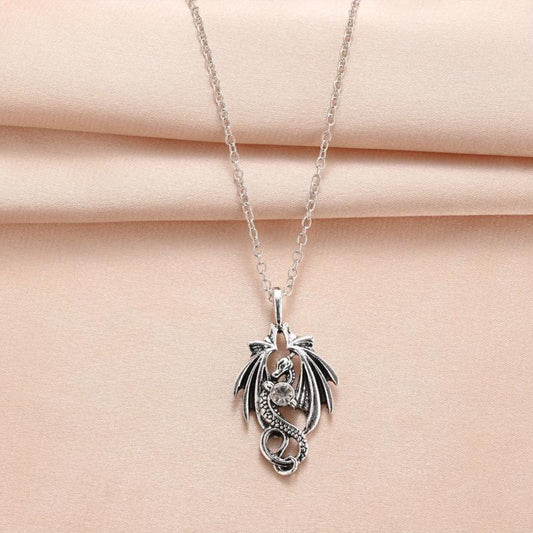Vintage Dragon Pendant Necklace Toy For Kids Daughters Anniversary