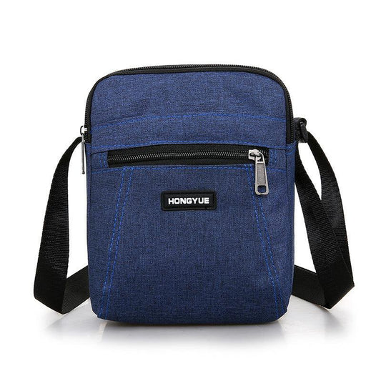Men Casual Messenger Bag Business Travel Bag Zipper Patchwork Large Capacity