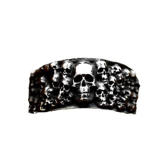 Gothic Style Skull Ghost Head Ring Men's Punk Hip Hop Style